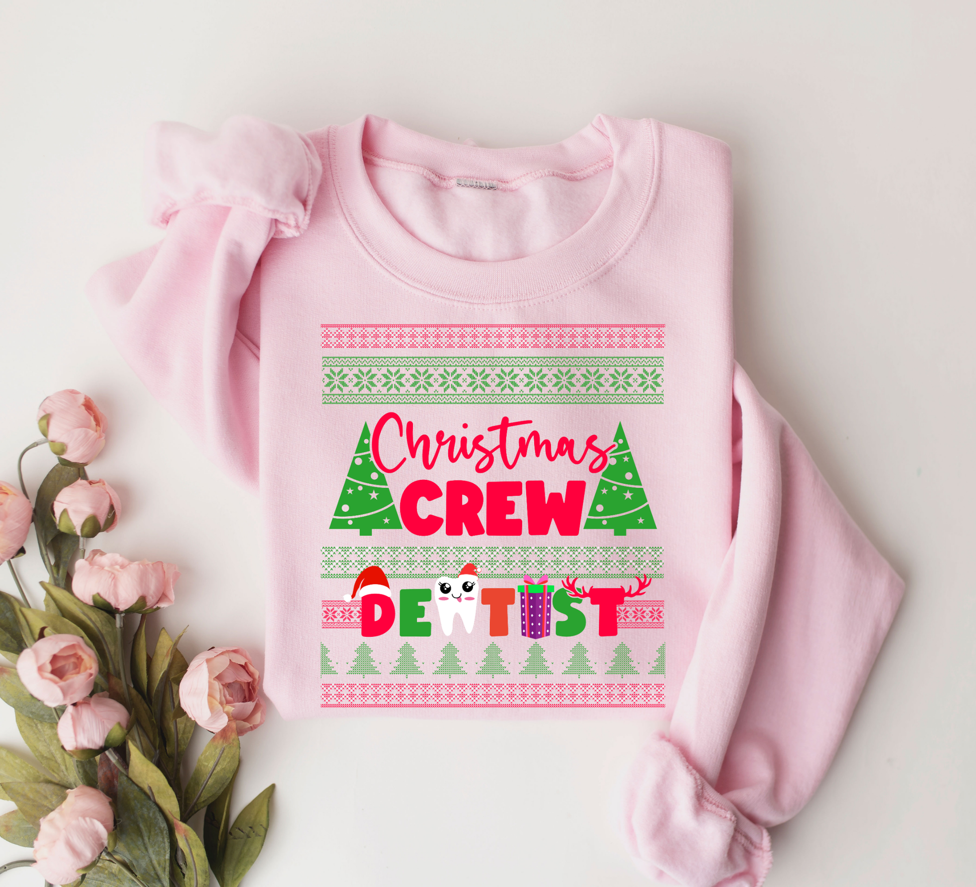 https://chatgpt.com/c/6710b983-1c30-800c-9682-a3d286c35949#:~:text=Pink%20t%2Dshirt%20with%20Christmas%20Crew%20Dentist%20DTF%20transfer%20featuring%20festive%20decorations%20and%20dental%20themes