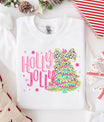 Holly Jolly Christmas Tree DTF Transfer - Sam's DTF Transfers