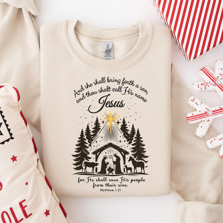 Nativity Scene and Star Christmas DTF Transfer