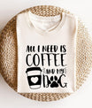 Coffee and Dog Lover Design - Ready-to-Press DTF Transfer - Sam's DTF Transfers