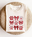 Paw Prints and Bows - Ready-to-Press DTF Transfer - Sam's DTF Transfers