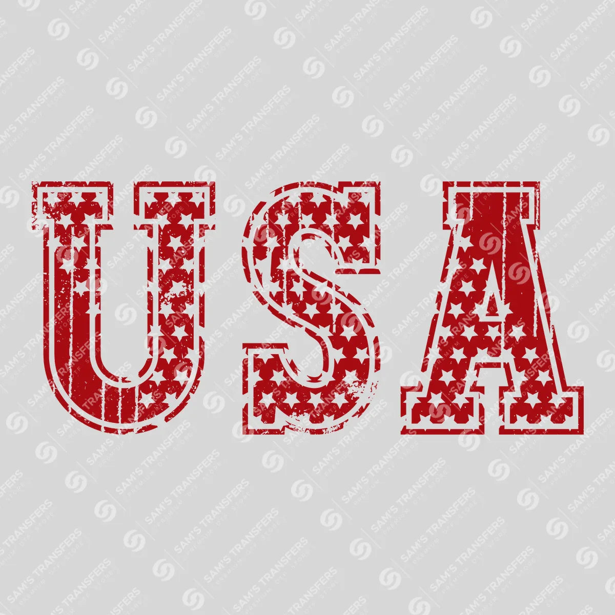 USA Stars – Distressed Red Patriotic