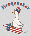 Firequacker – Cute Patriotic Duck on Rocket