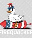 Firequacker – Funny Duck on Firework Patriotic