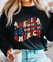 Retro America Stack – Wavy Flag Text