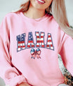 MAMA – American Flag Letters with Bow