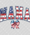MAMA – American Flag Letters with Bow