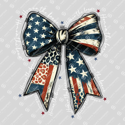 Honor the Brave – Patriotic Bow & Animal