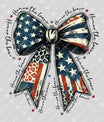 Honor the Brave – American Flag & Animal Print Bow