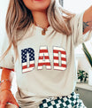 DAD – American Flag Bold Lettering