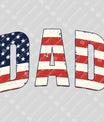 DAD – American Flag Bold Lettering
