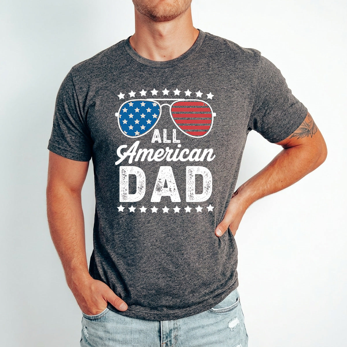 Apparel featuring a Fathers Day 4th of July Ready DTF Transfer-themed DTF transfer.