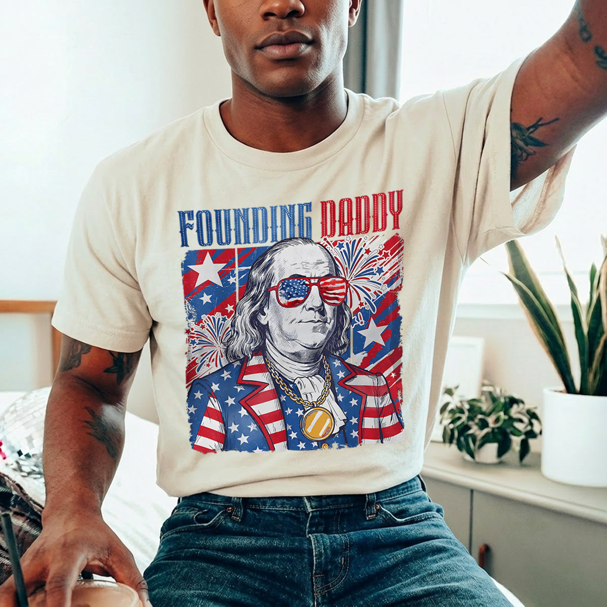 Apparel featuring a Fathers Day 4th of July Ready DTF Transfer-themed DTF transfer.