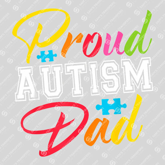 Proud Autism Dad Father's Day Awareness Ready DTF Transfer | FR2141