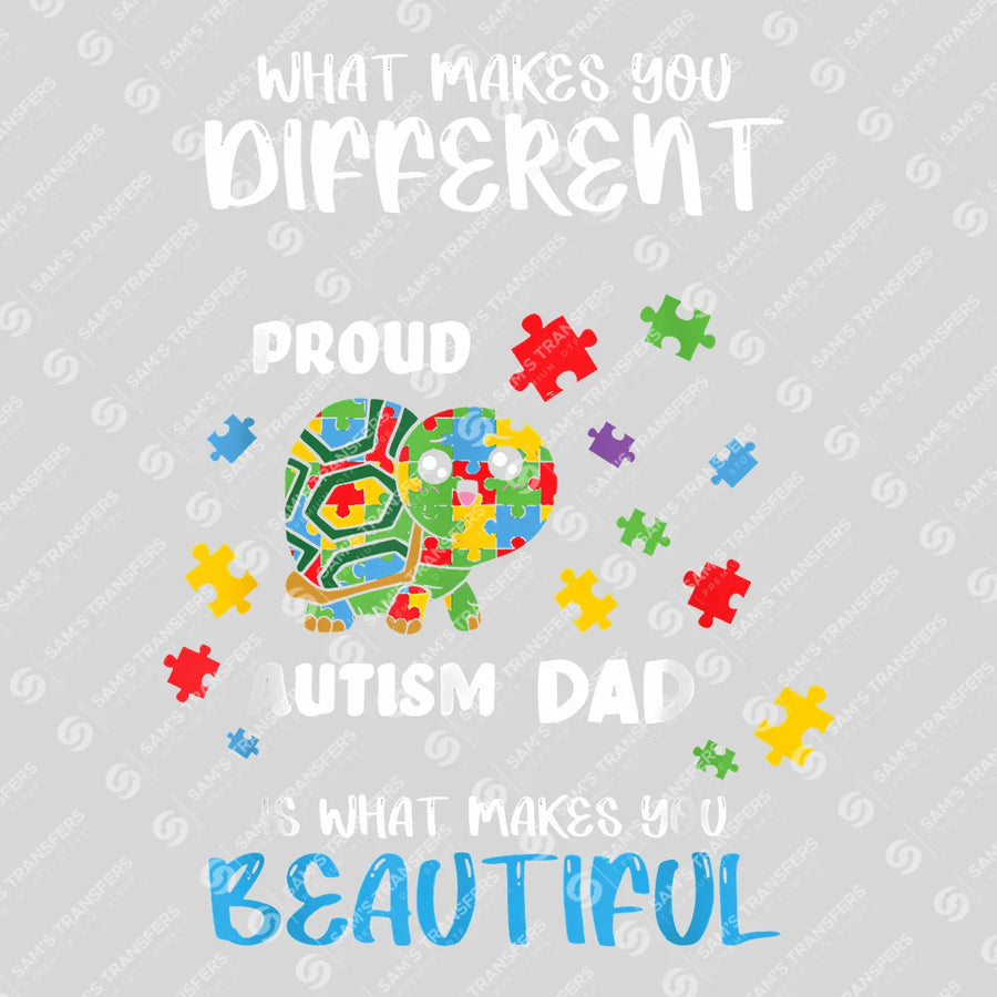 Proud Autism Dad Father's Day Awareness Ready DTF Transfer | FR2145