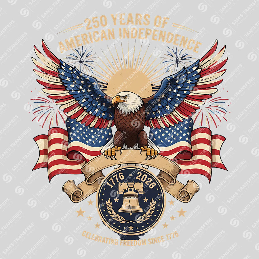 USA 250 Years Anniversary DTF Transfer | 4th of July Design | FR2160