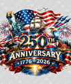 USA 250 Years Anniversary DTF Transfer | 4th of July Design | FR2170