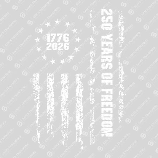 USA 250 Years Anniversary DTF Transfer | 4th of July Design | FR2179