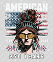 USA 250 Years Anniversary DTF Transfer | 4th of July Design | FR2180