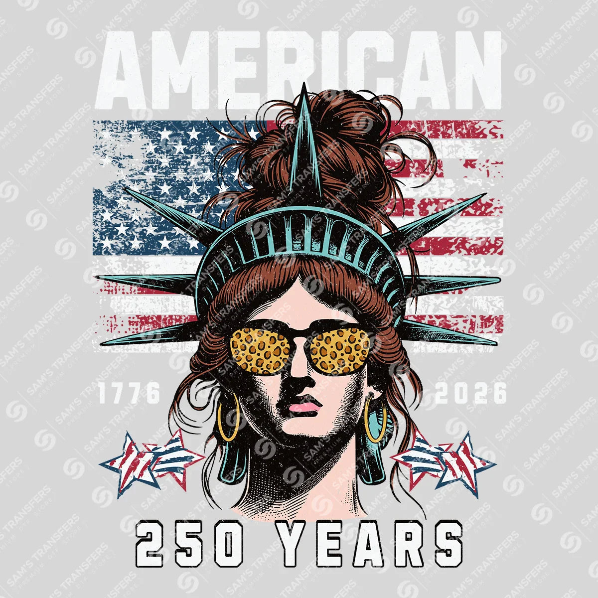 USA 250 Years Anniversary DTF Transfer | 4th of July Design | FR2180