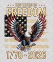 USA 250 Years Anniversary DTF Transfer | 4th of July Design | FR2181