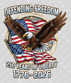 USA 250 Years Anniversary DTF Transfer | 4th of July Design | FR2188