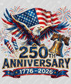 USA 250 Years Anniversary DTF Transfer | 4th of July Design | FR2189
