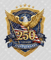USA 250 Years Anniversary DTF Transfer | 4th of July Design | FR2194