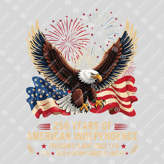 USA 250 Years Anniversary DTF Transfer | 4th of July Design | FR2199