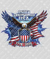 USA 250 Years Anniversary DTF Transfer | 4th of July Design | FR2204