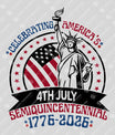 USA 250 Years Anniversary DTF Transfer | 4th of July Design | FR2212