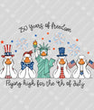 USA 250 Years Anniversary DTF Transfer | 4th of July Design | FR2214