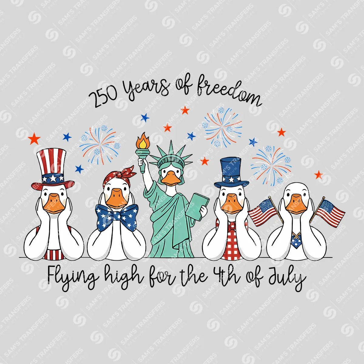 USA 250 Years Anniversary DTF Transfer | 4th of July Design | FR2214