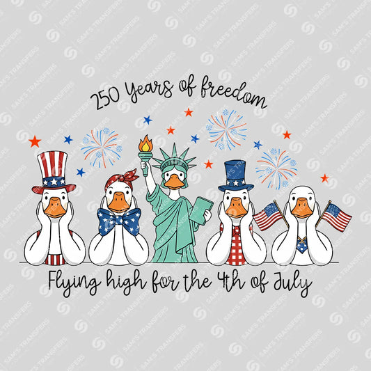 USA 250 Years Anniversary DTF Transfer | 4th of July Design | FR2214