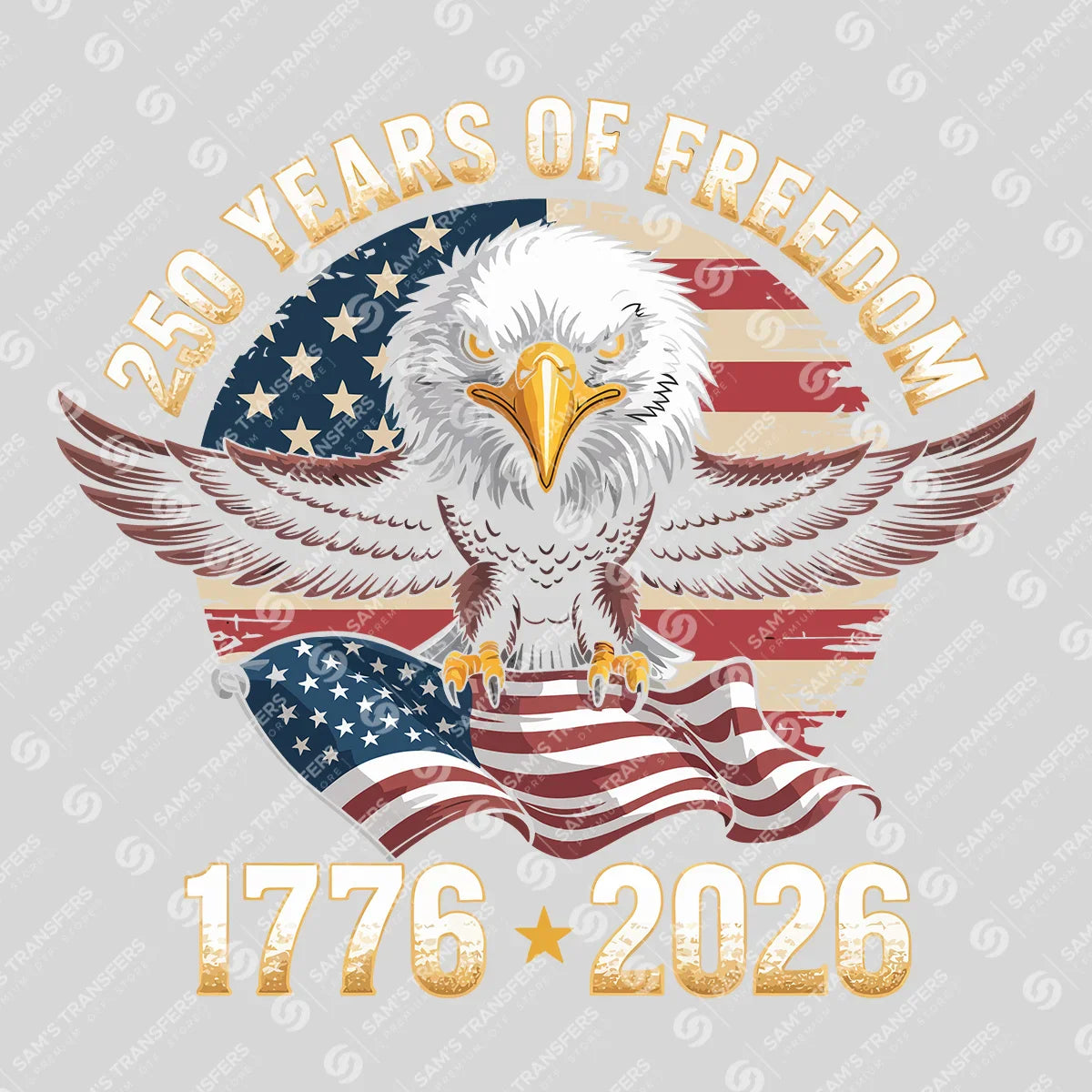 USA 250 Years Anniversary DTF Transfer | 4th of July Design | FR2216