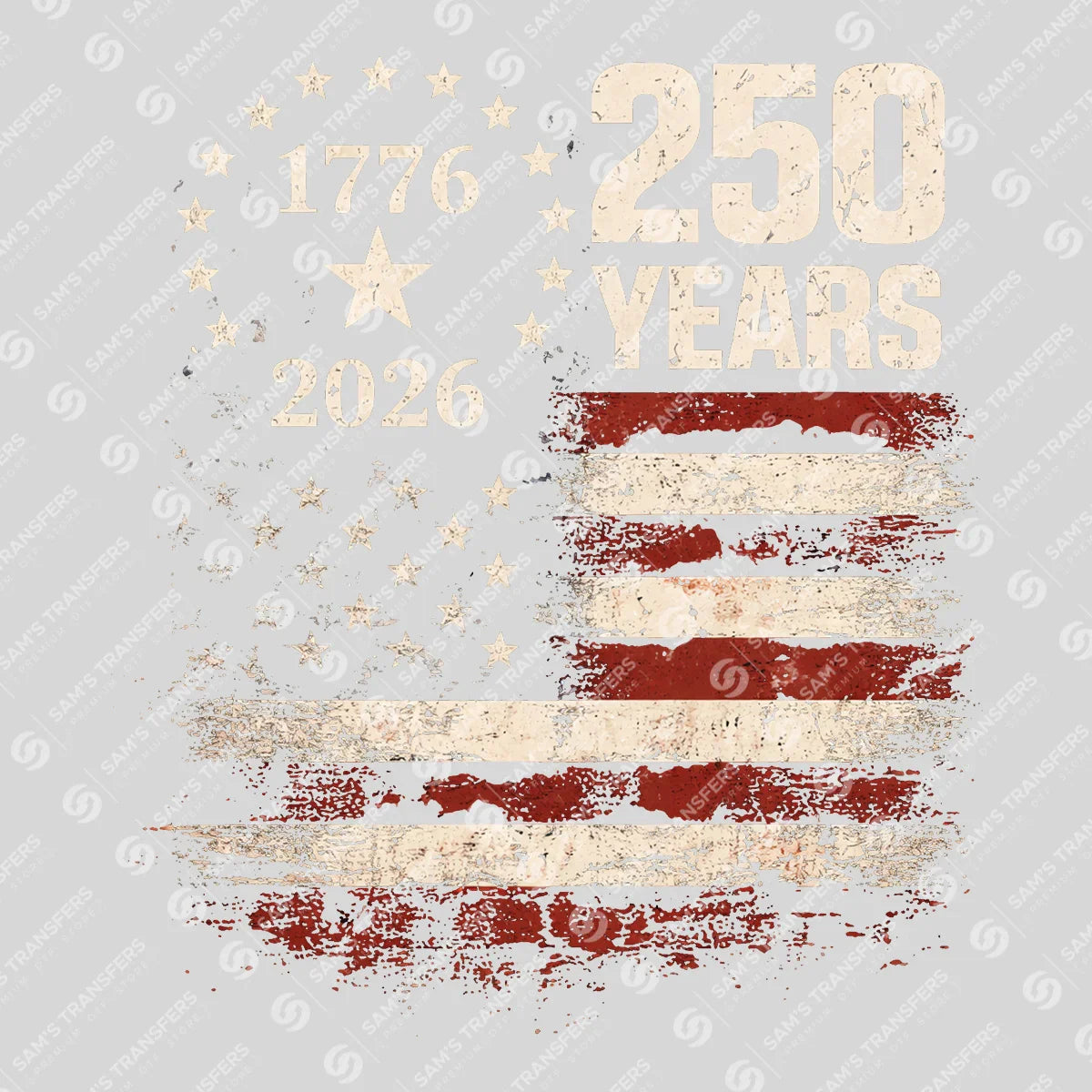 USA 250 Years Anniversary DTF Transfer | 4th of July Design | FR2222
