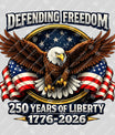 USA 250 Years Anniversary DTF Transfer | 4th of July Design | FR2226