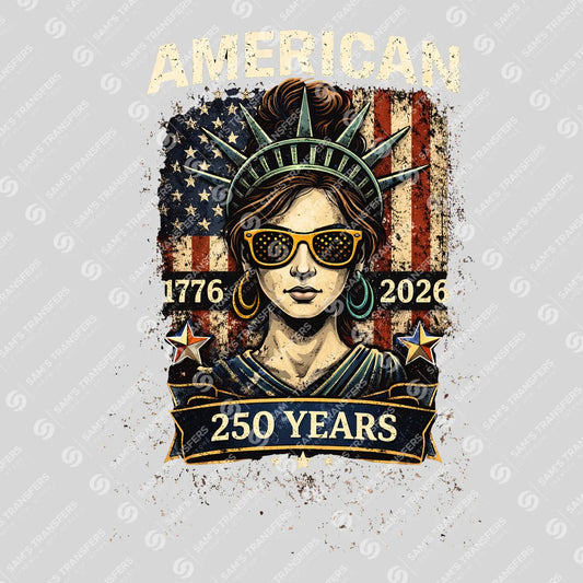 USA 250 Years Anniversary DTF Transfer | 4th of July Design | FR2231