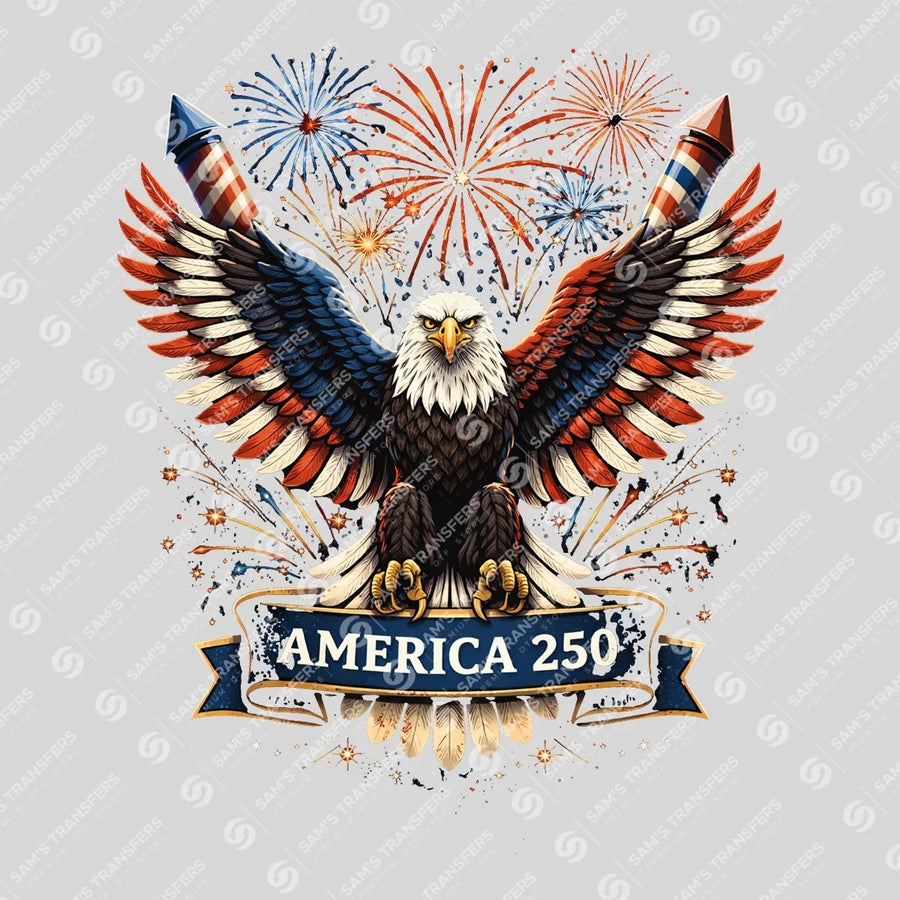 USA 250 Years Anniversary DTF Transfer | 4th of July Design | FR2234
