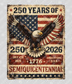 USA 250 Years Anniversary DTF Transfer | 4th of July Design | FR2235