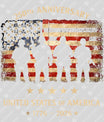 USA 250 Years Anniversary DTF Transfer | 4th of July Design | FR2238