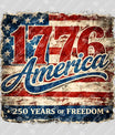 USA 250 Years Anniversary DTF Transfer | 4th of July Design | FR2239