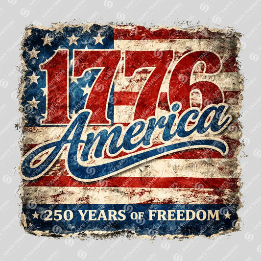 USA 250 Years Anniversary DTF Transfer | 4th of July Design | FR2239