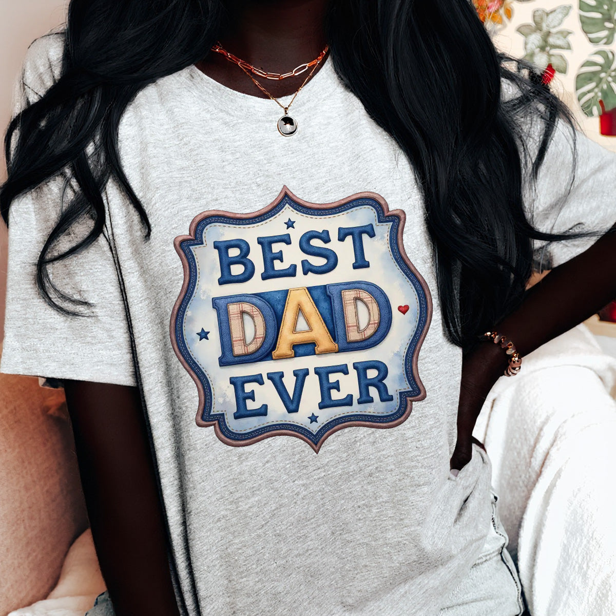 Apparel featuring a Father's Day Best Dad Ready DTF Transfer-themed DTF transfer.