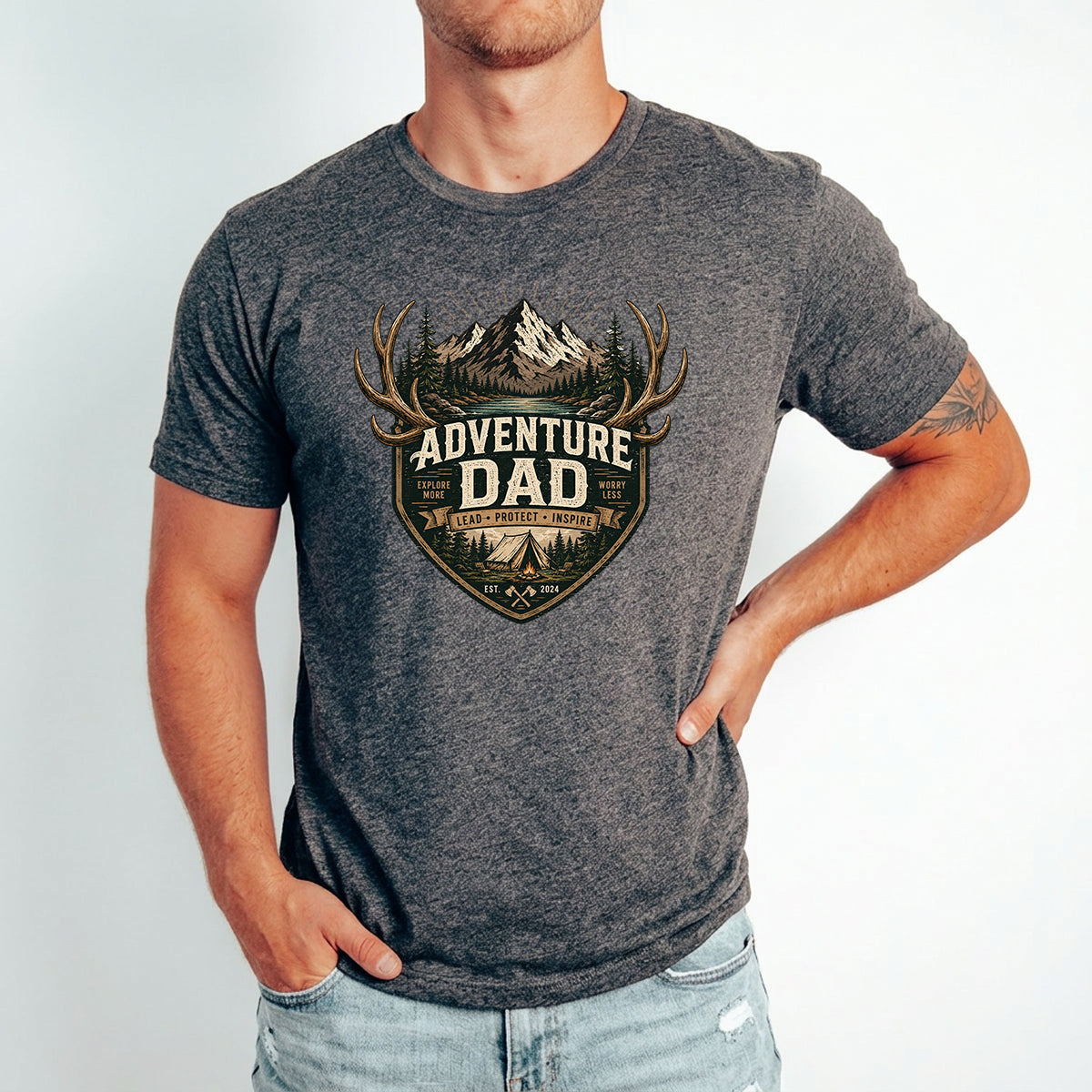 Apparel featuring a Father's Day Best Dad Ready DTF Transfer-themed DTF transfer.