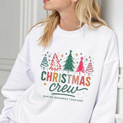 Sweatshirt featuring a Christmas-themed DTF transfer.
