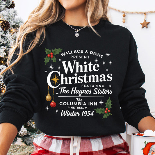 Sweatshirt featuring a Christmas-themed DTF transfer.