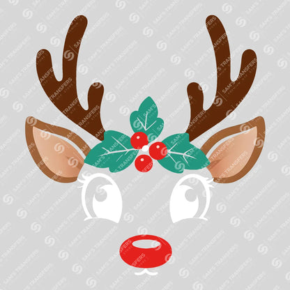 Christmas DTF Transfer - SKU: FR584-Funny_Reindeer-5=w_4