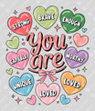 You Are Strong and Loved DTF Transfer