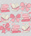 Books and Bows DTF Transfer